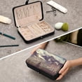 thumbnail image 7 of SKYSONIC Mountain Travel Jewelry Box PU Leather Jewelry Organizer Ideal Gift for Women Girls, Portable Mini Jewelry Travel Case for Earrings Rings Necklaces Bracelets, 7 of 7