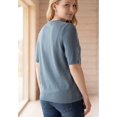 thumbnail image 2 of Ellos Plus Size Short Sleeve Fine Knit Pullover, 2 of 3