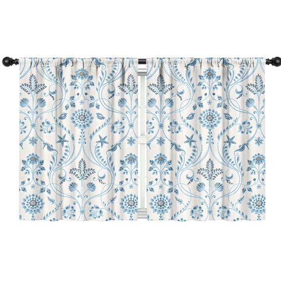 Blackout Kids Curtains,Boho Bohemia Flower Childrens Insulated Curtains Set Of 2,Bedroom Essentials,Toddler Room Decor 42"x54"(106x137cm)