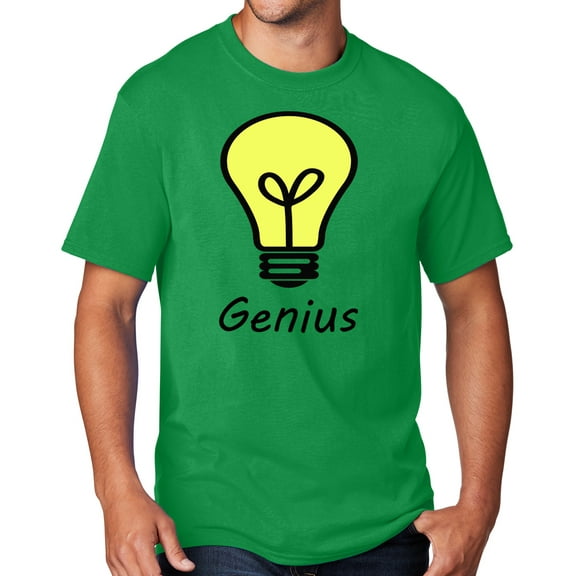 Men's Genius Lightbulb T-shirt, XL Clover Green - TALL