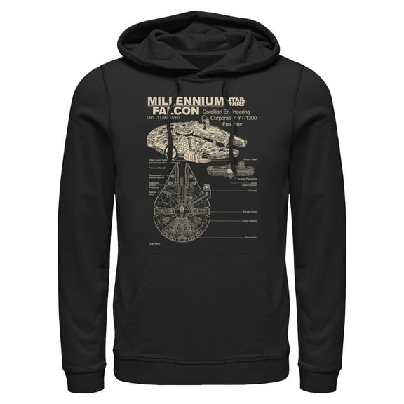 Mens Star Wars Corellian Freighter Lightweight Hoodie