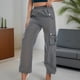 thumbnail image 2 of Pantalones afelpados Gibobby para mujer informales con estampado y cordón gris XL, 2 of 3