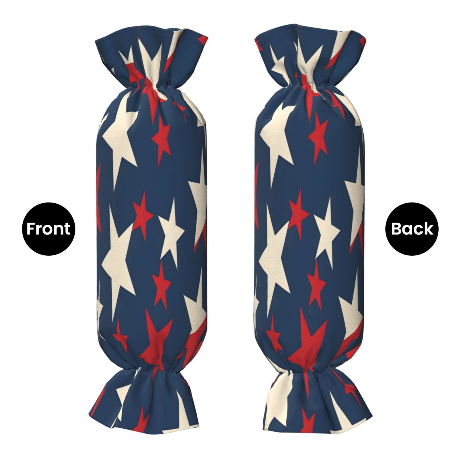 Candy Throw Pillow Travel Cervical Pillow Cylindrical Neck Body Cushion With Insert For Bed Couch Home Decor 9.8x24.4in Independence Day Theme Star (1)