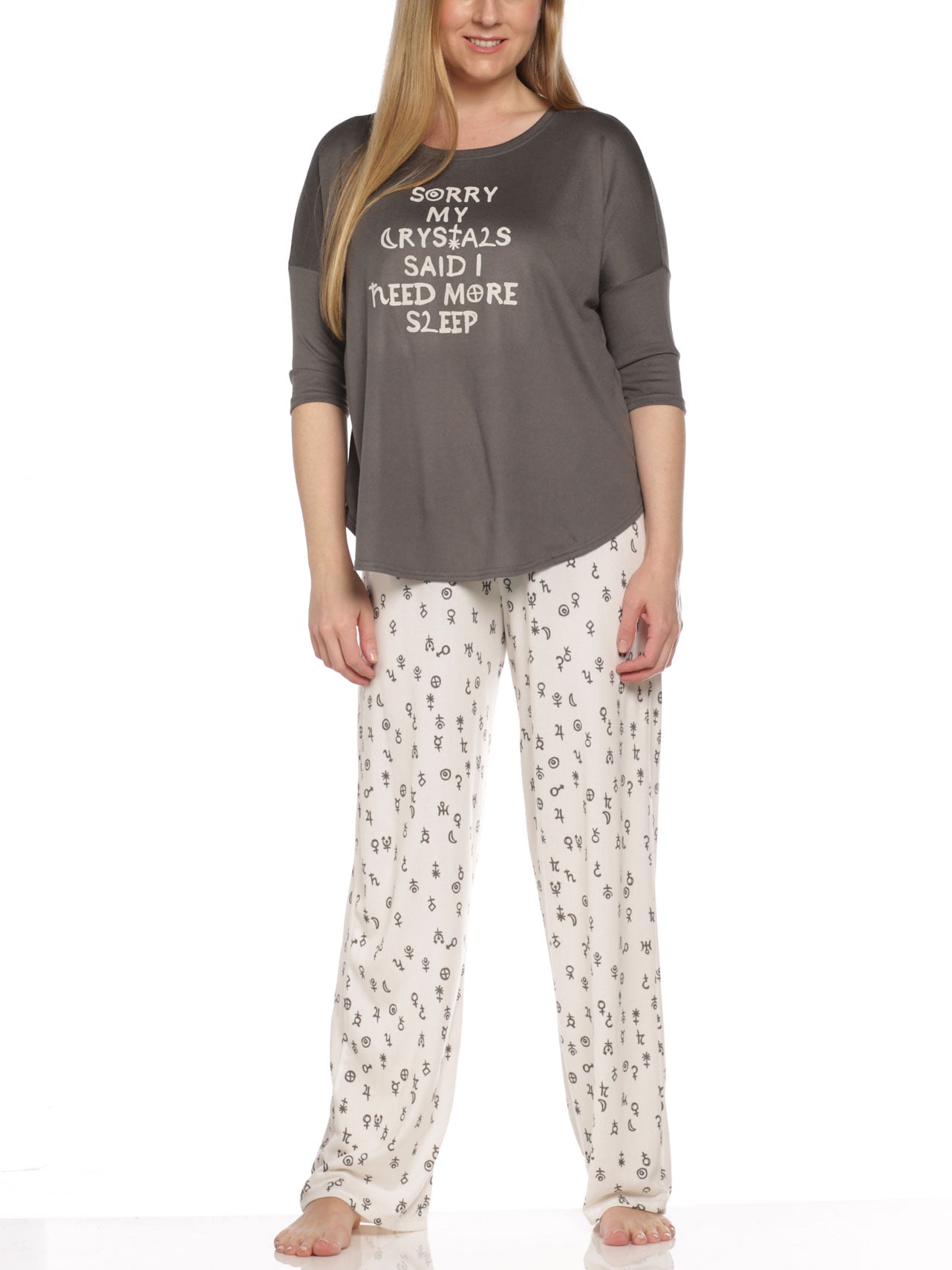 Nautica Plaid Knit Pajama Set Oatmeal Heater