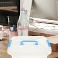 thumbnail image 4 of KAKOWELY Mini Plastic Storage Container Bin: Stackable Storage Containers With Lids Tote Closet Game Organization Teacher Tools For Office And Home Organization,7.87"X5.91"X3.15", 4 of 4