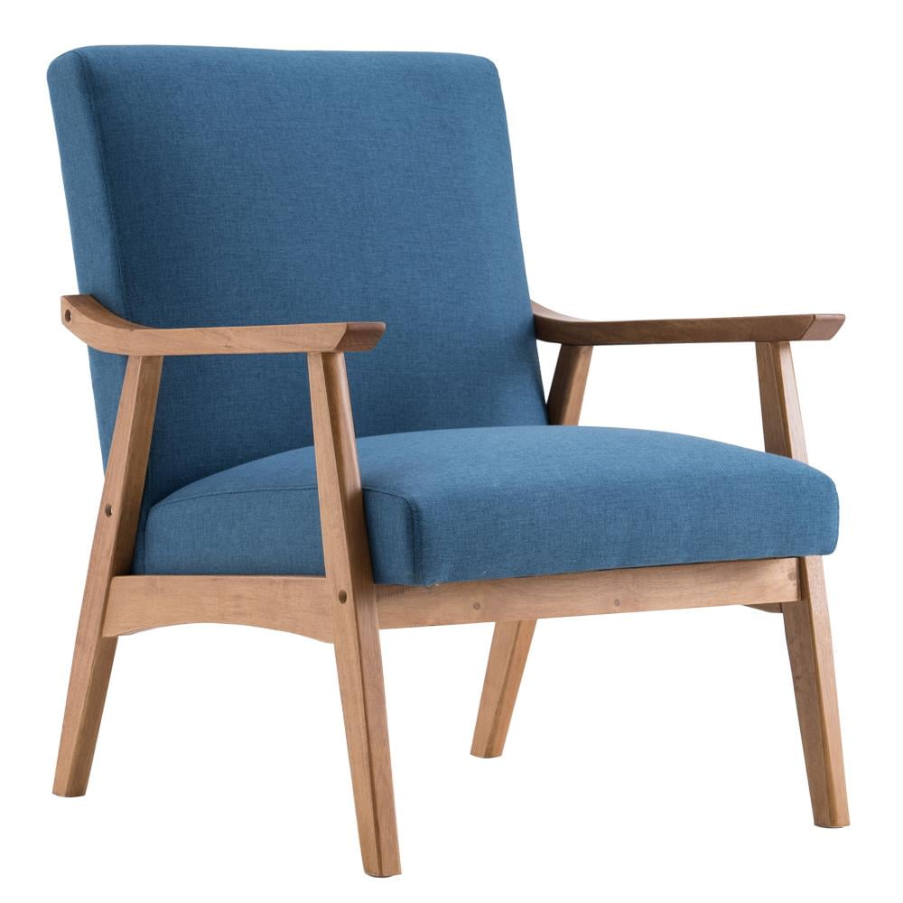 navy mid century chair