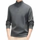 thumbnail image 4 of Blusa y camisa de manga larga con cuello alto para hombre, informal, de color liso, con botones, cuello alto, capa inferior, abrigo de poliéster de manga larga para hombre, 4 of 4