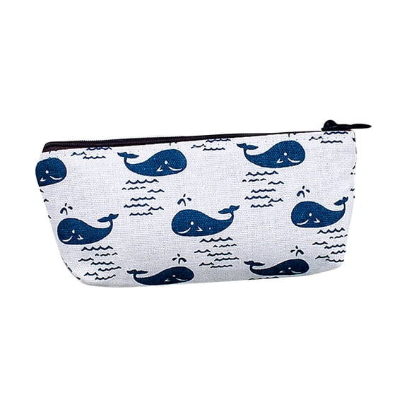 Fareti Canvas Makeup Bags, Small Cosmetic Pouches for Purse with Zipper Multi Functional Toiletry Travel Case Organizer for Women Gift