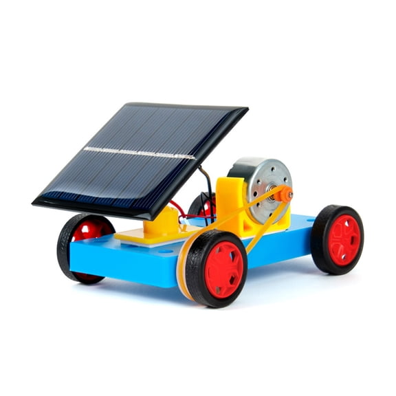 Oioii Solar Car Science Experiment Kit, Renewable Tech Conversion, Complete Material Package, Easy to Assemble, for Science Learning & Handmade Creation & Tech Exploration,Blue