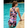 thumbnail image 4 of Aideaone Girls Swimsuit 3 Piece Bathing Suit UPF 50+ Beach Tankini Sets Girls' Racerback Swimwear with Shorts 8-15 Years, 4 of 7