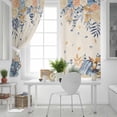 thumbnail image 5 of Fsddascl Orange Blue Fall Blackout Curtains for Bedroom/Living Room, Thermal Insulated Kitchen Curtains, Thanksgiving Floral Botanical Rustic Grommet Darkening Window Treatment Drapes 42"x63"x2, 5 of 6
