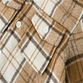 thumbnail image 6 of Eltusu Boys Button-Down Shirts, Thermal Lapel Collar Soft Plaid Long Sleeve Shirts Khaki Size 7-8 T, 6 of 8