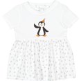 thumbnail image 3 of Inktastic Cute Penguin, Baby Penguin, Penguin with Party Hat Girls Baby Dress, 3 of 5