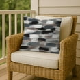 thumbnail image 6 of Creative Products Black Brushstroke Pattern 18x18 Indoor / Outdoor Pillow, 6 of 9
