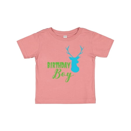 

Inktastic Birthday Boy Deer Head Deer Antlers Gift Baby Boy T-Shirt