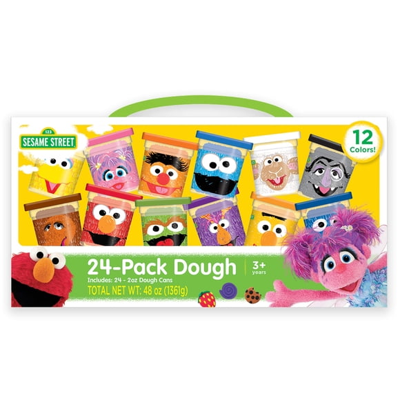 Dough Sesame Street, paquete de 24 unidades, con asa de transporte para niños