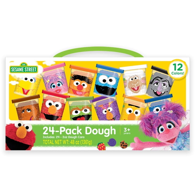 Dough Sesame Street, paquete de 24 unidades, con asa de transporte para niños