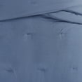 thumbnail image 2 of TRULY SOFT Crinkle Garment Wash Blue King 3 Piece Comforter Set, Solid Color Themed, Oeko-TEX Certified Confidence, 2 of 8