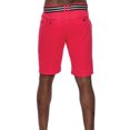 thumbnail image 3 of 9 Crowns Men's Flat Front Slim Fit Stretch Belted 10" Shorts (Fuchsia, 40), 3 of 4