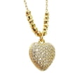 thumbnail image 1 of Collar corazon ZVEZDA chapa de oro amarillo 67 circonias, 1 of 4