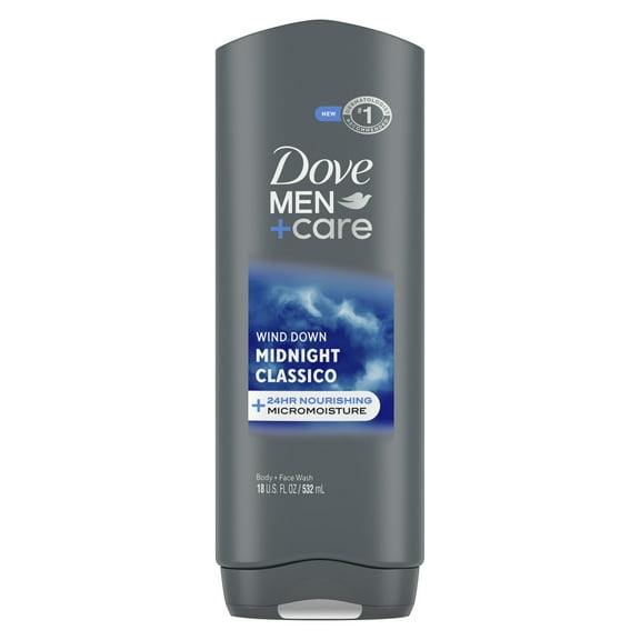 Dove Men Care Body & Face Wash for Men Midnight Classico for Calm, Replenished & Hydrated Skin, 18 oz