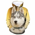 thumbnail image 2 of Sudadera con capucha de husky siberiano, linda sudadera con capucha con estampado 3D de perro, ropa de calle para hombres y mujeres, sudaderas de manga larga de otoño, abrigo para niños, 2 of 5