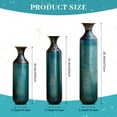thumbnail image 2 of Aukfa Metal Tall Floor Vases for Decoration, Large Floor Vase Set of 3,Droplet Shaped,28.34"/24.4"/20.4"H,Aqua Blue, 2 of 8