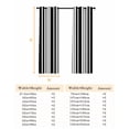 thumbnail image 6 of Fsddascl Black Grey Stripe Blackout Curtains for Bedroom/Living Room, Thermal Insulated Kitchen Curtains, Farmhouse Minimalist Striped Grommet Darkening Window Treatment Drapes 42"x63"x2, 6 of 6