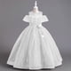 thumbnail image 2 of Vestido infantil Vestido de princesa Vestido de niña de flores estilizado con hilo hinchado Vestido de niña de flores para boda Vestido de niña para presentación de piano, 2 of 6