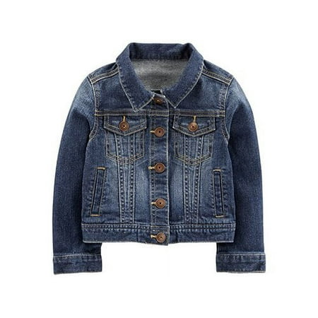 Simple Joys by Carter's Baby Girls' Toddler Denim Jacket, Medium Wash, 3T