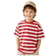 thumbnail image 1 of Yammkia Vêtements d'Été pour Garçons T-Shirts à Manches Courtes pour Garçons T-Shirts d'Été Décontractés à Col Rond pour Enfants Hauts Mode (Rouge, 3-4 Ans), 1 of 4