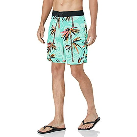 Billabong Men's Standard 73 Line Up Pro Boardshorts, 4-Way Performance Stretch, 19 Inch Outseam, Spearmint, 40