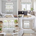 thumbnail image 6 of Spring Daisy Kitchen Curtains Sets for Windows 36 Inch Length, Blue Moroccan White Wildflowers Country Plants Rod Pocket Window Treatments Tier Curtains and Valances Set for Bedroom/Bathroom, 6 of 8