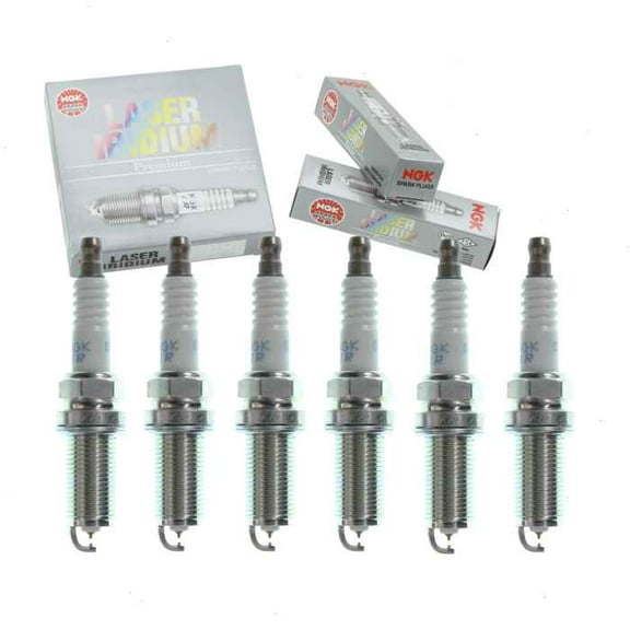 6 pc NGK Laser Iridium Spark Plugs compatible with Volvo V60 3.0L L6 2015-2016