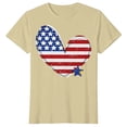 thumbnail image 4 of WAYUTE Womens Shirts Stars & Stripe And Heart Pattern Short Sleeve Crew Neck Celebrate America'S 250Th Anniversary For 4Th Of July Holiday Stylish Tops,Khaki,Xxxl, 4 of 4