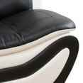 thumbnail image 3 of Beverly Fine Furniture Sydney Bold Faux Leather Living Room Sofa Set- Black & White - 3 Piece, 3 of 7