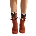 thumbnail image 4 of ZAXARRA Chaussettes Décontractées pour Femmes Hiver Automne, Style Animal Patchwork Antidérapant Chaussettes de Sol, 4 of 9