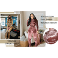 thumbnail image 3 of Akmipoem Womens 2 Piece Velour Tracksuit Ruched Front Top Zip up Jacket Velvet Joggers Sweatsuit, 3 of 5