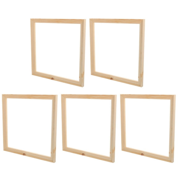 5Pcs Wooden Empty Photo Frames L Shape Picture Painting Inner Frames (30x30cm)