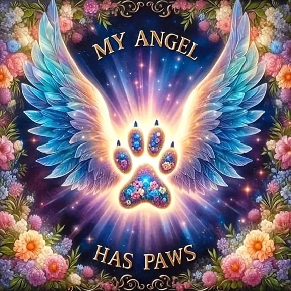 Angel Wings Diamond Art Painting Kits for Adult Beginners, DIY 5D Full Drill Diamond Art for Home Decor 11.8x11.8 Inch