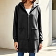 thumbnail image 5 of BOOMNY Womens Long Sleeve Fleece Hoodies Solid Pullover Long Hoodie for Women Trendy Zip Up Warm Fall Winter Hooded Sweatshirts With Pocket, 5 of 6