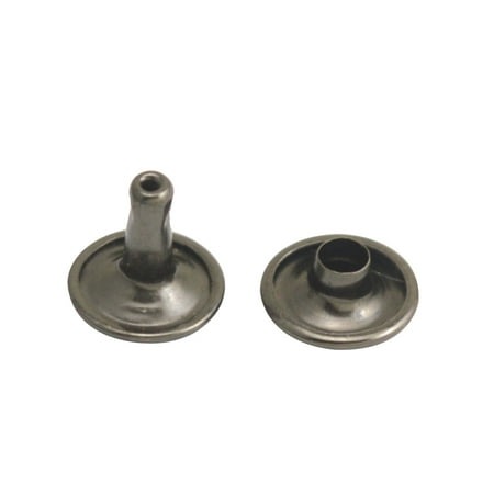 

Fenggtonqii Gun Color Double Cap Leather Rivets Tubular Metal Studs Cap 10mm and Post 10mm Pack of 100 Sets
