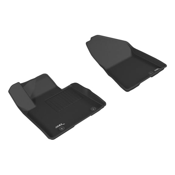 3D MAXpider Front Row Custom Fit All-Weather Floor Mat for Select Kia Sportage Models - Kagu Rubber (Black)