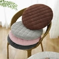thumbnail image 2 of Round corduroy velvet chair cushion with zipper, chair cushion, non-slip, removable, washable, seat cushion, garden chair for dining room chairs, stools, office chairs, 2 of 7