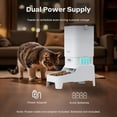 thumbnail image 5 of Mubbi Automatic Cat Feeder with Elevated Legs, 7L Stainless Steel Bowl, No-Jam Timer for Cats and Small Dogs, 5 of 8