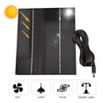 thumbnail image 1 of Panel solar de 6W 12V 500mA con salida de CC monocristalina de 9.84 pies yeacher  Cargador de paneles, 1 of 6
