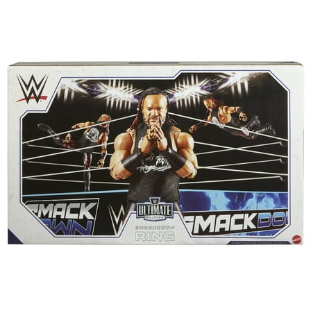 WWE Smackdown Real Scale Wrestling Ring Playset w/ Jacob Fatu Ultimate Edition Exclusive Figure Mattel WWE Toy Wrestling Ring Playset