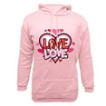 thumbnail image 5 of YOIAVAIOY Sweatshirt for Men Love Heart Graphic Print Long Sleeve Pullover Valentine's Day Hoodies Casual Hoodies Pink M, 5 of 5