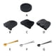 thumbnail image 3 of Cuchara de Metal con mango largo, alfombrilla antideslizante reutilizable, herramienta de nivelación, gran sellado, suministros para el hogar, Juegos de servir café y té Negro Semicírculo/S Cateissary HA064633-02, 3 of 6