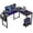 Black, variant on Bigleap L Shaped Computer Desk - Gaming Table Corner Desk 50 Inch PC White Writing Desk Study Desks with Wooden Desktop CPU Stand Side Bag Reversible for Home Office Room Small Space,Black